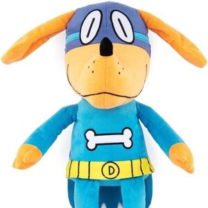 Blue and Orange Dog Superhero Plush Toy